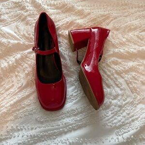 SHEIN Red Patent Leather Heels